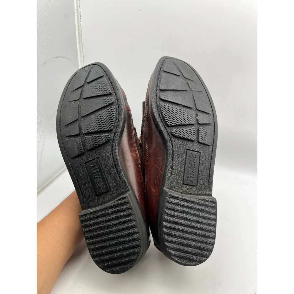 Sperry Top-Sider Mens Brown Leather Kiltie Tassel Loafers Boat Shoes 11M 0673418